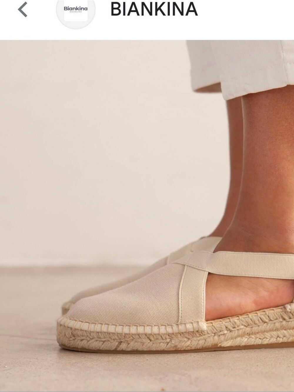 TONI PONS Slingback Espadrille Shoes Cream Linen Size 40 US 9 - Picture 4 of 8